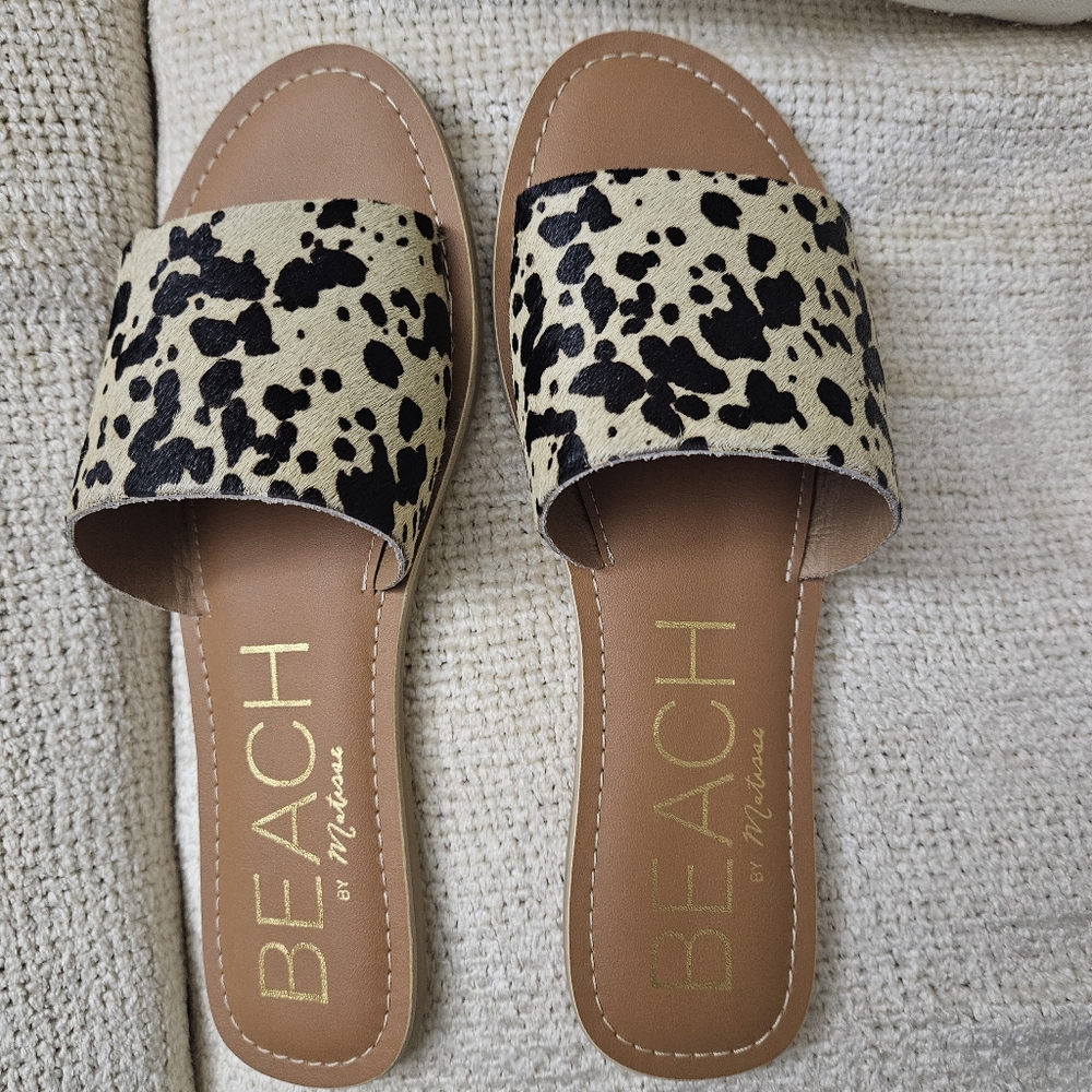 Beach by Matisse Cabana Sandal. Animal Print. Calf Hair. ***NWOT Size 9M